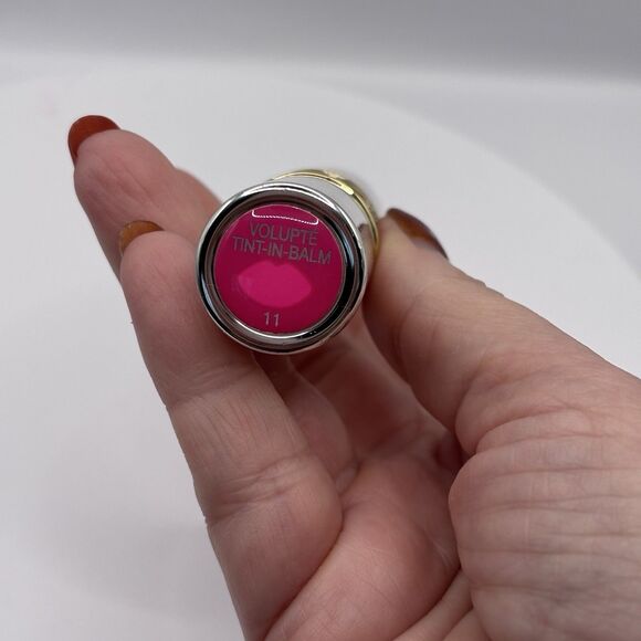 Yves Saint Laurent~Volupte Tint-In-Balm #11  FULL SIZE Clear Cap Rare New Fucsia - Picture 5 of 8
